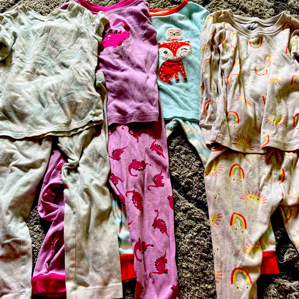 4 set pajama beautiful bundle. 3 long sleeve, 1 short sleeve.